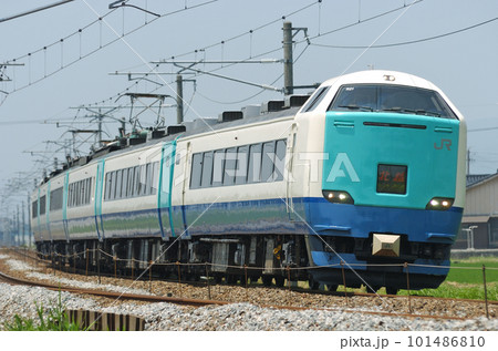 北陸本線　西高岡ー高岡　JR東日本　485系　R21編成（新潟）　北越 101486810