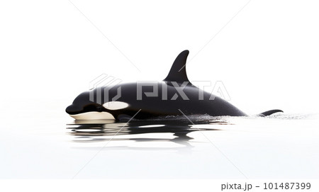 白背景のシャチ 白背景のシャチ 101487399