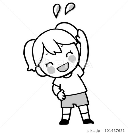 E5白黒画「はじめての子供」