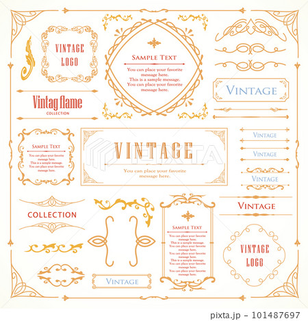 オシャレなフレーム。デザインテンプレート。ゴージャスな額のセット。 101487697
