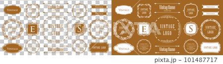 時尚的框架。設計模板。一組華麗的額頭。 時尚的框架。設計模板。一組華麗的額頭。 101487717