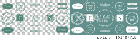 時尚的框架。設計模板。一組華麗的額頭。 101487719