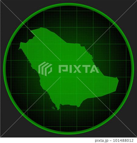 Vector map Saudi Arabia on the radar screen Vector map Saudi Arabia on the radar screen 101488012