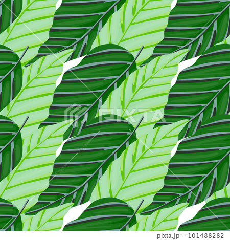 Decorative tropical palm leaves seamless pattern. Jungle leaf wallpaper. Exotic botanical texture. Decorative tropical palm leaves seamless pattern. Jungle leaf wallpaper. Exotic botanical texture. 101488282