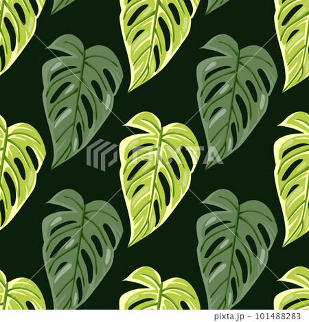 Jungle leaf seamless pattern. Exotic botanical texture. Floral background. Decorative tropical palm leaves wallpaper. Jungle leaf seamless pattern. Exotic botanical texture. Floral background. Decorative tropical palm leaves wallpaper. 101488283