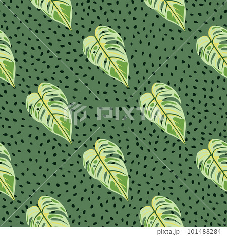 Jungle leaf seamless wallpaper. Decorative tropical palm leaves seamless pattern. Exotic botanical texture. Floral background. Jungle leaf seamless wallpaper. Decorative tropical palm leaves seamless pattern. Exotic botanical texture. Floral background. 101488284