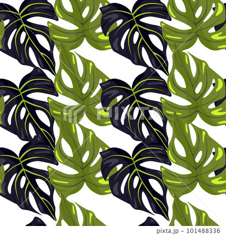 Decorative tropical palm leaves seamless pattern. Jungle leaf seamless wallpaper. Exotic botanical texture. Floral background. Decorative tropical palm leaves seamless pattern. Jungle leaf seamless wallpaper. Exotic botanical texture. Floral background. 101488336