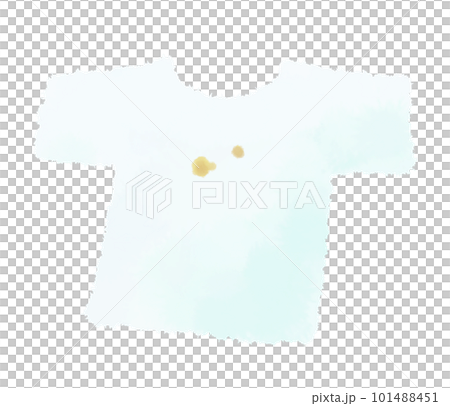 にじんだ水彩風のシミが付いたTシャツの手描きイラスト にじんだ水彩風のシミが付いたTシャツの手描きイラスト 101488451