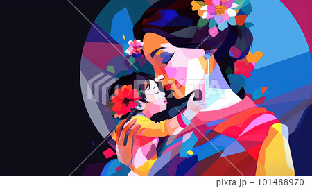 Mother's day flat design - Generative AI 101488970