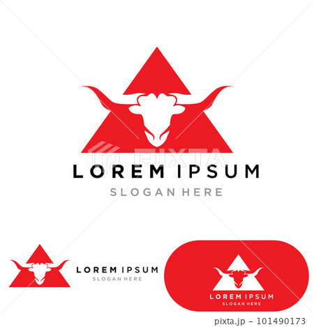 Cow head symbols and  logo vector template 101490173