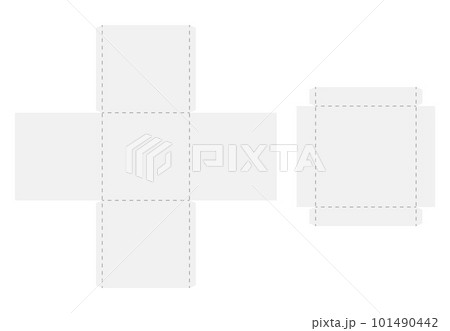 Layout Box Cut Box cut model. Package template layout for new...のイラスト素材 [101490442 ...