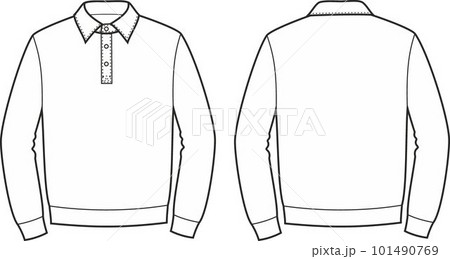 Mens polo jumper. Fashion CAD. 101490769
