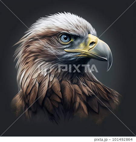 Eagle portrait sticker. Generative AI Eagle portrait sticker. Generative AI 101492864