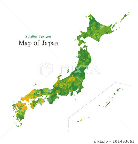 おしゃれな日本地図、絵の具の飛沫 スパッタリングテキスチャー おしゃれな日本地図、絵の具の飛沫 スパッタリングテキスチャー 101493063