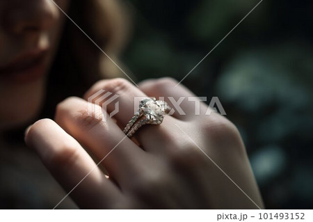 Diamond luxury ring. Generative AI 101493152