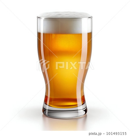 Fresh beer in glass. Generative AI 101493155