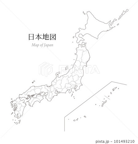 日本地図　白地図 101493210