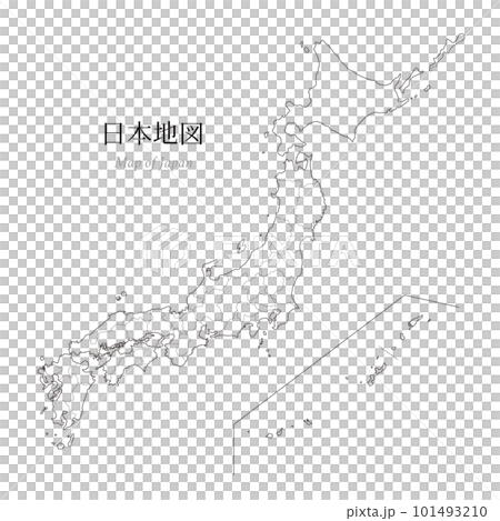 Japan map white background illustration 101493210