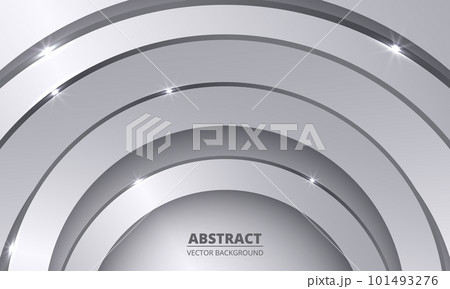 Abstract luxury silver circles line on elegant metallic vector background. 101493276