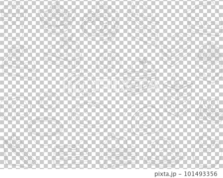シンプルなケーキの線画アイコンセット 101493356