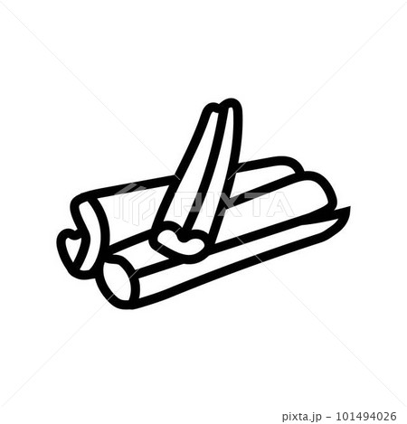 cinnamon food herb line icon vector illustration cinnamon food herb line icon vector illustration 101494026