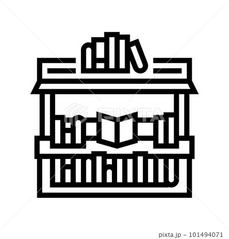 bookstall shop line icon vector illustration 101494071
