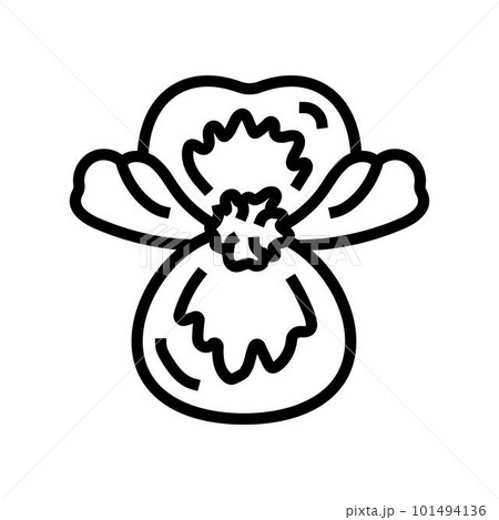 begonia flower spring line icon vector illustration 101494136