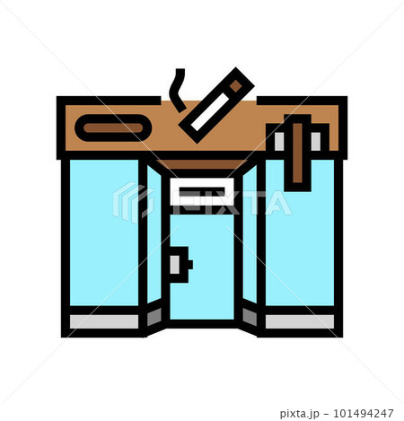 tobacconist store color icon vector illustration 101494247