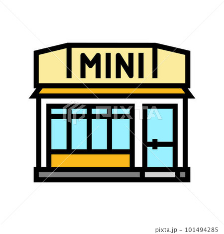 minimart shop color icon vector illustration 101494285