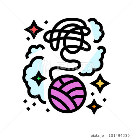 stress yoga relax color icon vector illustration 101494359