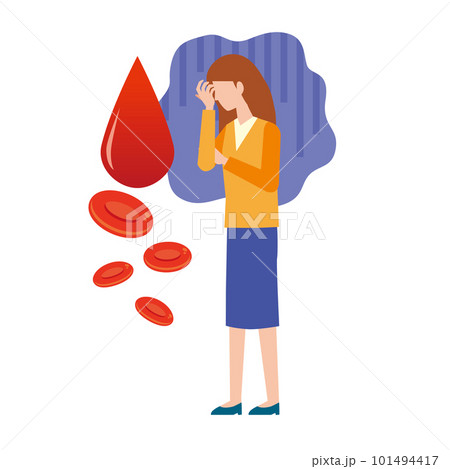 貧血の女性 101494417