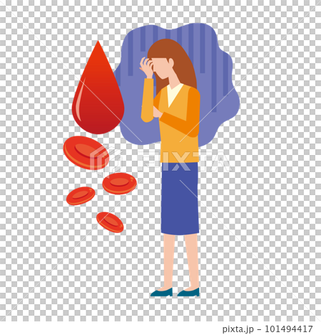 貧血の女性 101494417