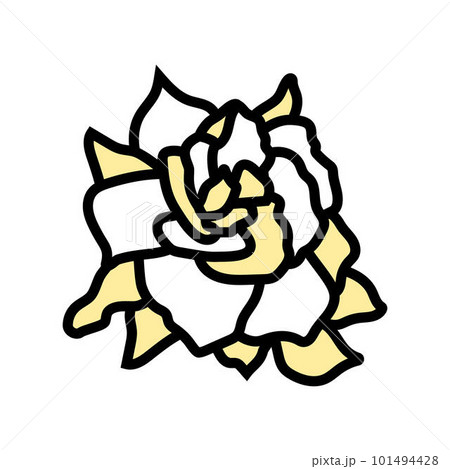 gardenia blossom spring color icon vector illustration 101494428
