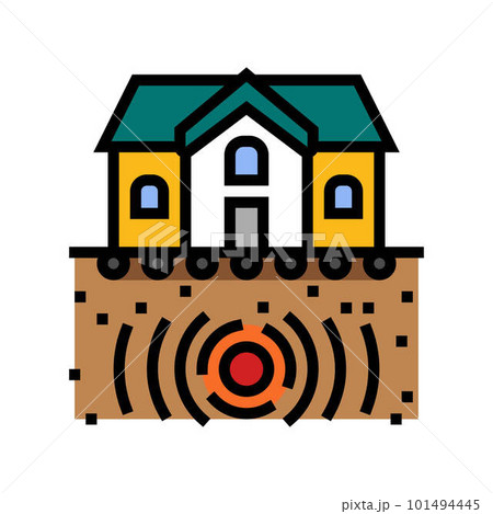house protect earthquake color icon vector illustration house protect earthquake color icon vector illustration 101494445