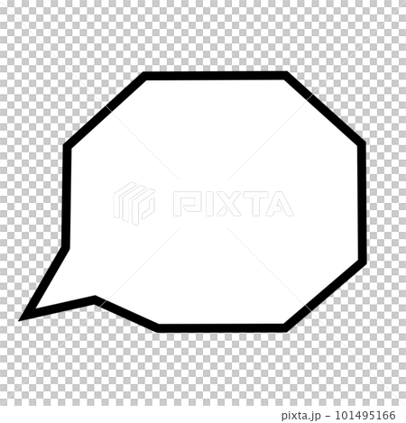 ひだり口で角型の吹き出し 101495166