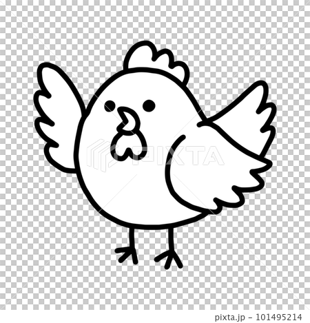 湯川雞,線條畫,單色 湯川雞,線條畫,單色 101495214