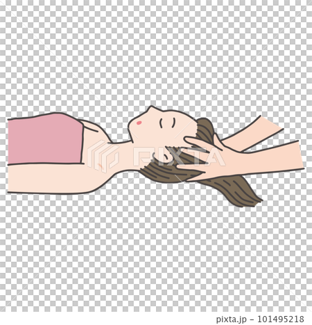 接受頭部按摩的女人 101495218