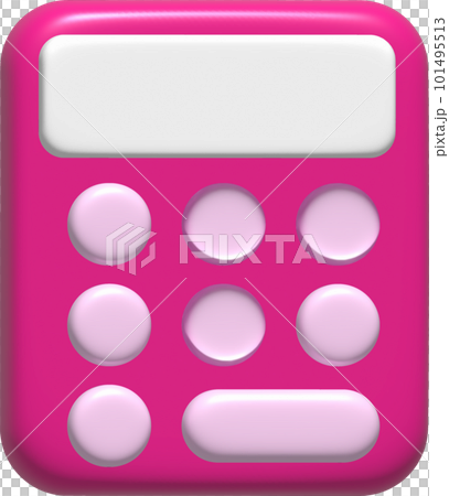 3D illustration Calculator symbol icon 101495513