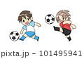 サッカーをする子供 101495941