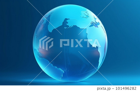 青いデジタル地球イメージ背景 101496282
