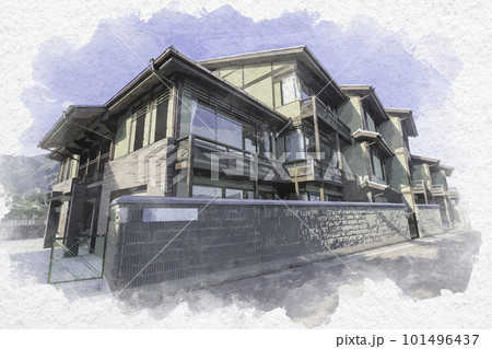 水彩画風 宮島 広島経済大学セミナーハウス 広島県廿日市市 水彩画風 宮島 広島経済大学セミナーハウス 広島県廿日市市 101496437