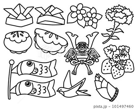 五月イベントイベントの線画 101497460