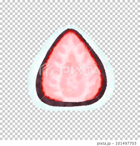 草莓大福紅豆沙手繪插畫 101497703