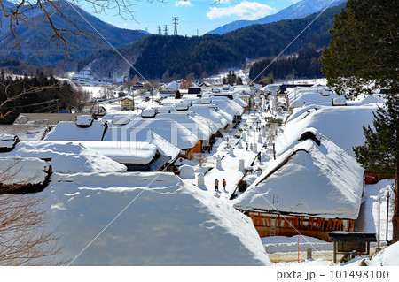 大内宿　雪景色 101498100