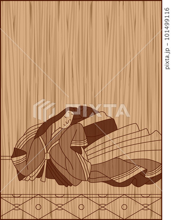 木彫り風百人一首　大弐三位 101499116