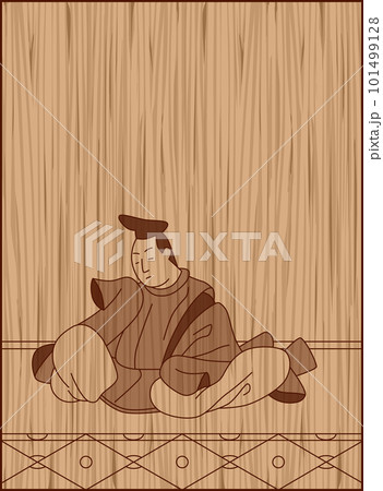 木彫り風百人一首　曾禰好忠 101499128