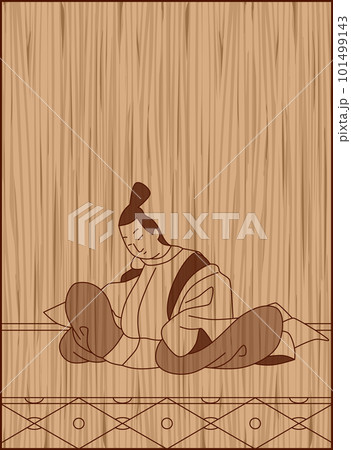 木彫り風百人一首 藤原興風 木彫り風百人一首 藤原興風 101499143