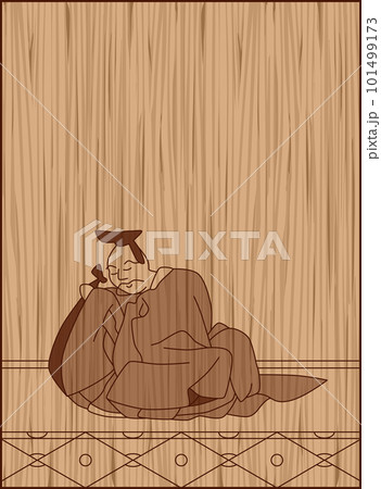 木彫り風百人一首 猿丸大夫 木彫り風百人一首 猿丸大夫 101499173