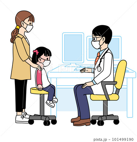 受診する親子・女の子 受診する親子・女の子 101499190