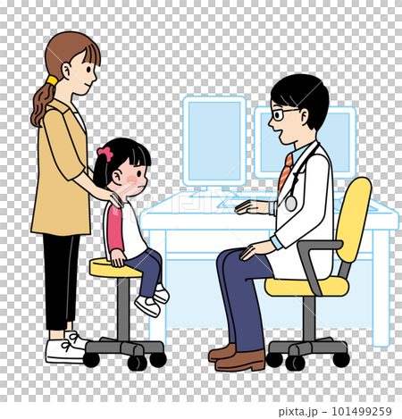 Parents and children (girls) and doctors who consult 101499259